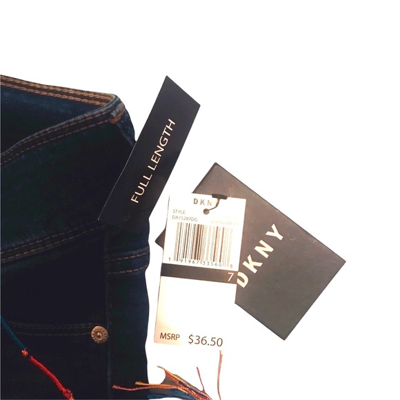 NWT DKNY Union Wash Full Length Girls Stretch Skinny Jeans Size 7 - Picture 3 of 4